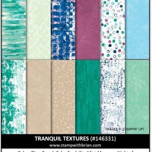 Stampin Up!  Tranquil Textures 12" X12" DESIGNER SERIES PAPER